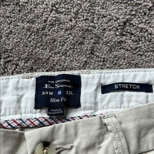 Ben Sherman Cream Slim Fit Trousers
